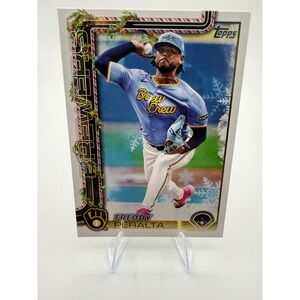 2025 Topps Holiday Freddy Peralta H99 Milwaukee Brewers Baseball Card